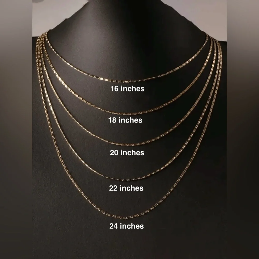 14K Gold Italian 2MM Flat Chain - 20” - Picture 4 of 5